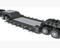 Truck Unit With Lowboy Trailer 3D 모델 