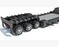 Truck Unit With Lowboy Trailer 3D модель