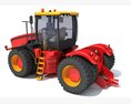 Versatile Wheeled Articulated Tractor Modelo 3d wire render