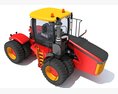 Versatile Wheeled Articulated Tractor 3D 모델  top view