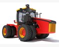 Versatile Wheeled Articulated Tractor Modelo 3d vista de frente