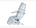 Adjustable White Medical Exam Chair 3D-Modell
