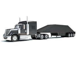 Bottom Dump Truck With Trailer 3D模型