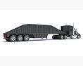 Bottom Dump Truck With Trailer 3Dモデル side view