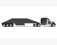 Bottom Dump Truck With Trailer 3D модель
