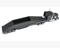 Bottom Dump Truck With Trailer 3Dモデル