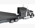 Bottom Dump Truck With Trailer 3D-Modell seats