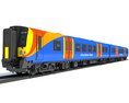 British Passenger Train 3D модель
