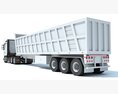 Cab Over Engine Truck With Tipper Trailer 3D 모델 