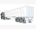 Cab Over Engine Truck With Tipper Trailer Modello 3D