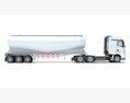 Commercial Truck With Tank Trailer 3D 모델 