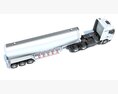 Commercial Truck With Tank Trailer 3D модель