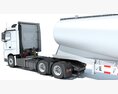 Commercial Truck With Tank Trailer 3d model