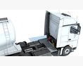 Commercial Truck With Tank Trailer Modèle 3d dashboard