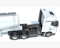 Commercial Truck With Tank Trailer 3D-Modell
