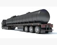 Euro Style Truck With Tank Semitrailer 3d model