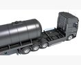 Euro Style Truck With Tank Semitrailer 3D 모델  seats