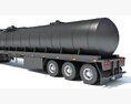 Euro Style Truck With Tank Semitrailer Modelo 3d