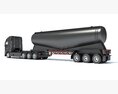 Euro Truck With Tank Trailer 3D模型 wire render