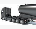 Euro Truck With Tank Trailer 3D-Modell dashboard