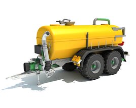 Farm Irrigation And Fertilizer Tanker Trailer 3D-Modell
