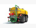 Farm Irrigation And Fertilizer Tanker Trailer 3Dモデル side view