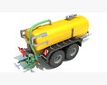 Farm Irrigation And Fertilizer Tanker Trailer 3D 모델 