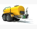 Farm Irrigation And Fertilizer Tanker Trailer 3D 모델  top view