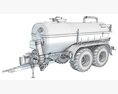 Farm Irrigation And Fertilizer Tanker Trailer 3d model