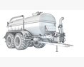 Farm Irrigation And Fertilizer Tanker Trailer Modello 3D