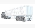 High-Roof Truck With Tipper Trailer 3D-Modell
