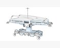 Hospital Stretcher Trolley 3d model