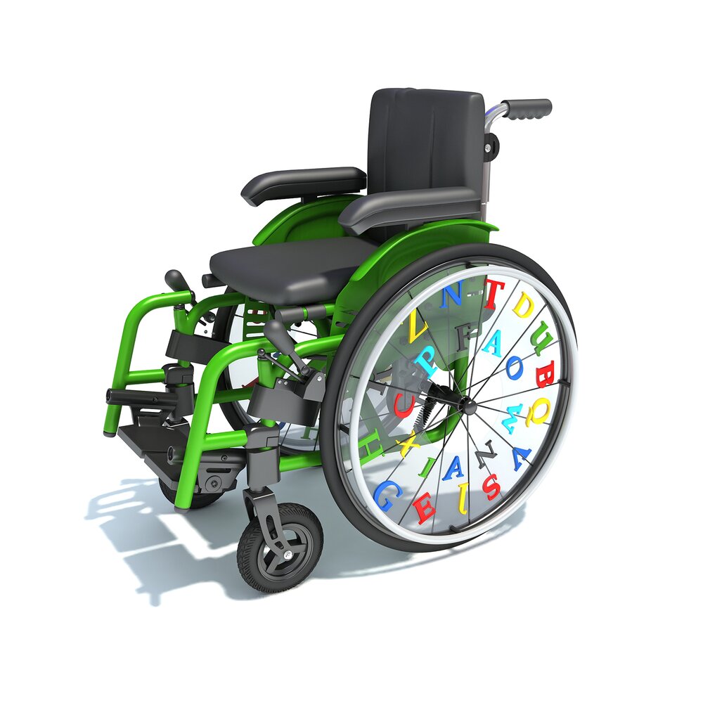 Kids Wheelchair 3D model