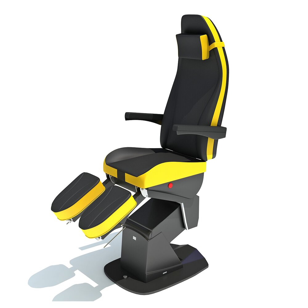 Medical Examination Chair With Comfort Armrests 3D-Modell