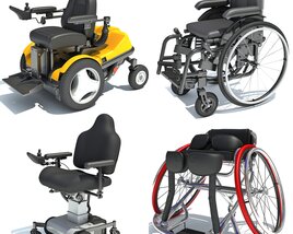 Medical Wheelchair Collection 3D 모델 