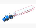 Tractor With Animal Transporter Trailer 3D 모델 
