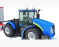 Tractor With Animal Transporter Trailer 3D 모델  seats