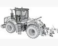 Tractor With Animal Transporter Trailer 3D-Modell