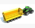 Tractor With Cane Trailer Modello 3D