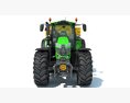 Tractor With Cane Trailer Modelo 3d argila render