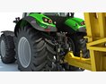 Tractor With Cane Trailer 3D模型 seats