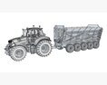 Tractor With Cane Trailer 3D 모델 