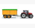 Tractor With Trailer 3d model