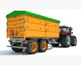 Tractor With Trailer Modello 3D