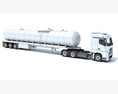 Truck With Long Tank Semitrailer 3D 모델 