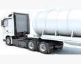 Truck With Long Tank Semitrailer 3D-Modell
