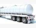 Truck With Long Tank Semitrailer 3D-Modell seats