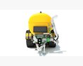 Yellow Triple-Axle Agricultural Liquid Tank Trailer Modello 3D clay render