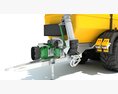 Yellow Triple-Axle Agricultural Liquid Tank Trailer 3D модель dashboard