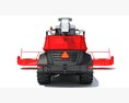 Advanced Combine Harvester With Multi-Row Corn Header 3d model side view